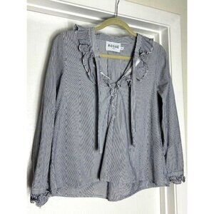 Rosae Paris Black and White Striped Blouse